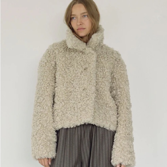 NWT Boheme Goods The Faux Fur Coat, Milk - Picture 2 of 9